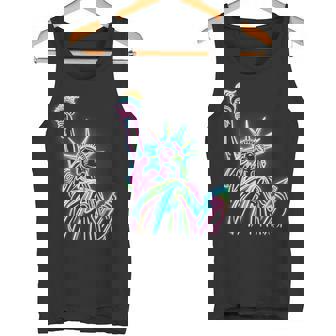 鮮やかな自由の女神tシャツ カラフルなアイコン タンクトップ - Kawaiitshirt