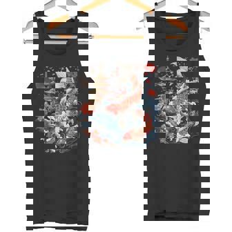 鯉 桜 桜 季節 アジアン 鯉 塔 寺 タンクトップ - Kawaiitshirt