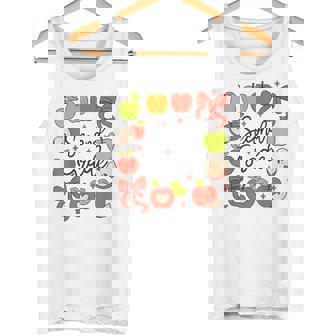 2nd Grade Teacher Squad Apples Coquette Bow Back To School Tank Top | Mazezy