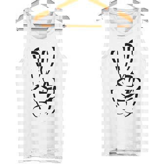 2本指 ピースサイン キュート ビクトリー ハンド ジェスチャー ピースシンボル タンクトップ - Kawaiitshirt
