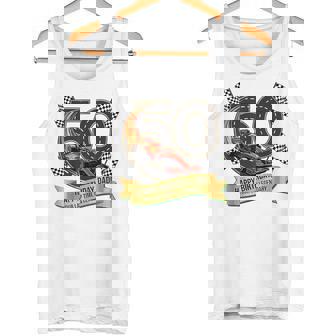50th Birthday Motor Racing Dad Race Car Motor Sport Tank Top | Mazezy