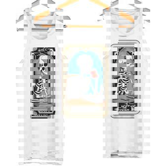 The Accountant Tarot Card Skeleton Accounting CPA Bookkeeper Tank Top | Mazezy