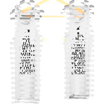 Amazing Geography Teacher Looks Like Secret Santa Tank Top | Mazezy