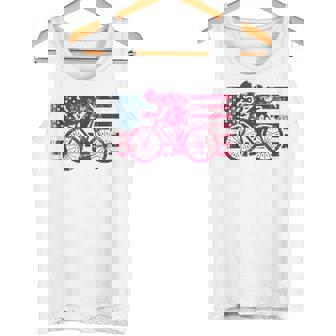 American Flag Cycling Cyclist Bike USA Tank Top Tank Top | Mazezy