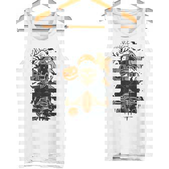 American Football Skeleton Player Halloween Skeleton Footbal Tank Top | Mazezy