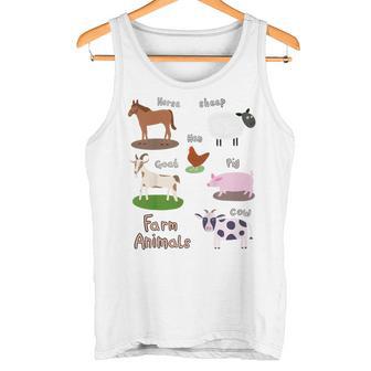 Apprentissage Des Animaux De La Ferme Pour Enfants Débardeur e - Cadeauxyz