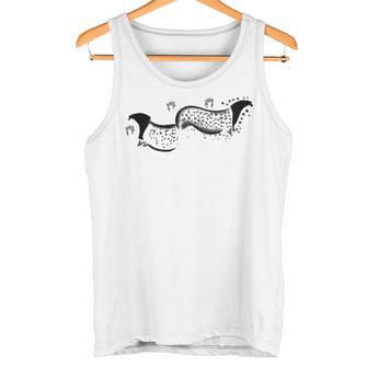 Arte Rupestre De La Edad De Piedra Por Dos Caballos De Pech Merle Manga Larga Camiseta sin mangas - Regaloses