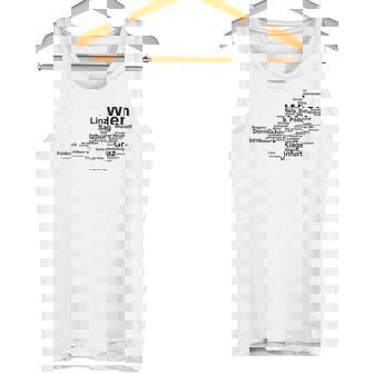 Austria Map Silhouette Cities Towns Travel Vacation Austria Tank Top | Mazezy