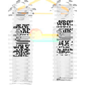 Awesome Dads Make Songs Music Composer Compose Song Tank Top Tank Top | Mazezy