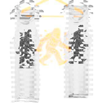 Bigfoot Autumn Sasquatch Fall Forest Creature Thanksgiving Tank Top | Mazezy
