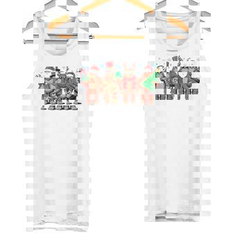 Bigfoot Santa Christmas Tree Lights Sasquatch Merry Christma Tank Top | Mazezy