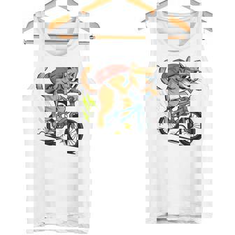 Biker Cat BMX Colourful Bicycle Tank Top | Mazezy