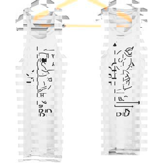 Bird Cat Optical Illusion Math Graph Drawing Philosopher Tank Top Tank Top | Mazezy