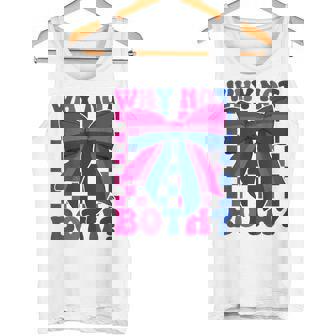 Bisexual Bi Pride Flag LGBTQ Coquette Bow Why Not Both Tank Top | Mazezy