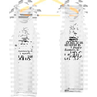 Boat Waves Sun Rays Ain't Nothing Like Lake Days Yacht Tank Top | Mazezy