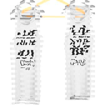 Boating Sailing Pontoon Power Boat Arrgh I'Ll Be On The Boat Tank Top | Mazezy