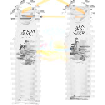Cape Cod Massachusetts Vintage Watercolor Scenic Travel Tank Top | Mazezy
