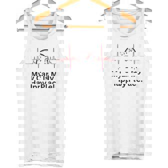 My Car Is My Happy Place Car Guy Racer Auto Mechanic Racer Tank Top Tank Top | Mazezy