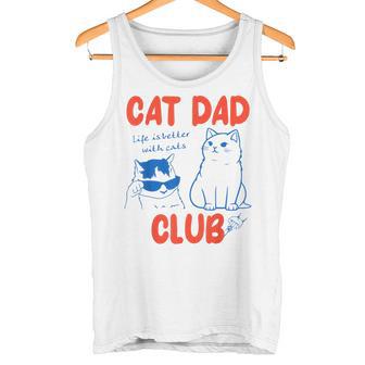 Cat Dad Club Grafica Angosciata Per Uomo Papà Canotta - Novitaregali