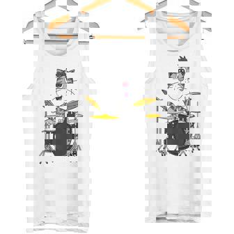 Cat Playing Drums Drummer Music Teacher Musician Tank Top Tank Top | Mazezy