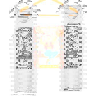 Cheer Mom Skeleton Tarot Card Cheerleader Mama Coffee Gothic Tank Top | Mazezy