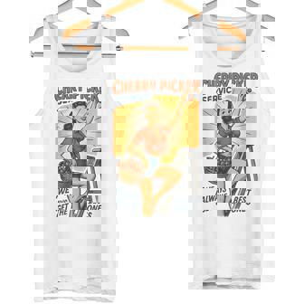 Cherry Picker Service Retro Pinup Fruit Adult Humor Tank Top | Mazezy