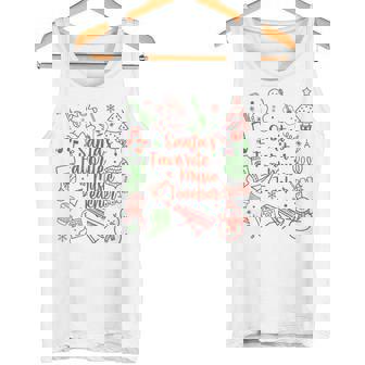 Christmas Santa's Favorite Music Teacher Life Xmas Musician Tank Top | Mazezy