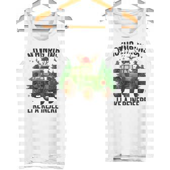 Christmas Tractor Farm Nothing Runs Like A Reindeer Xmas Tank Top | Mazezy