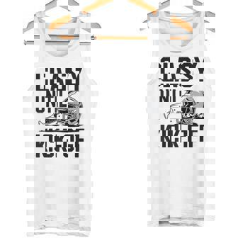 Classy Until Kick-Off – Fun Football Mom Game Day Tank Top | Mazezy