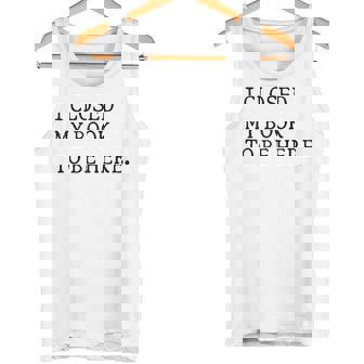 I Closed My Book To Be Here Reading Book Worm Reader Tank Top | Mazezy