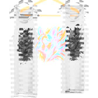 Colorful Pop Art French Bulldog Portrait Tank Top Tank Top | Mazezy