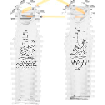 Connecticut United States Minimalist City Travel Souvenir Tank Top | Mazezy