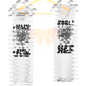 Coquette Bow American Football Uncle Game Day Thanksgiving Tank Top | Mazezy