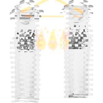 Cozy Fall Brews Gnomes Pumpkin Coffee Autumn Tank Top | Mazezy