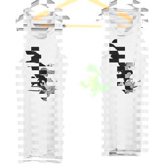 Cute Puppetry Dinosaur Silhouette T-Rex Shadow Play Tank Top Tank Top | Mazezy