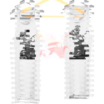 DigiRods Rat Rod Racer 1930s Red Hot Rod Truck Cartoon Tank Top | Mazezy