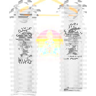 Eff Youee Kay Why Oh You レトロ サンセット タトゥーガール ヨガ タンクトップ - Kawaiitshirt