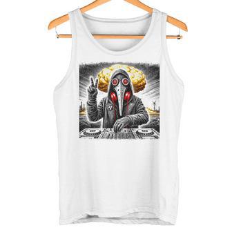 Electronic Music DJ Cosmic Post-Apocalyptic DJ Techno EDM Tank Top | Mazezy