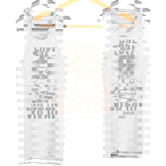 Endure With Faith Christian Workout Gym Jesus Dad Cross Tank Top | Mazezy