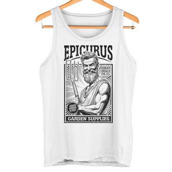 Epicuro Gardenupplies Philosophy Gardening Retro Ad Camiseta sin mangas - Regaloses