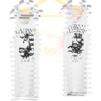 Fairbanks Alaska Salmon Since 1901 Arched Olive Letters Tank Top Tank Top | Mazezy