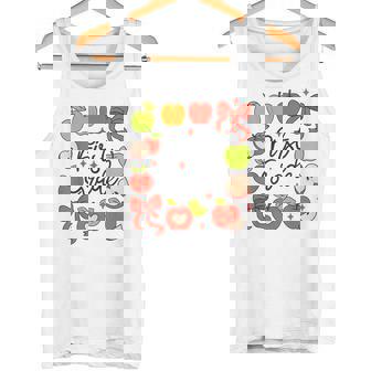 First Grade Teacher Squad Apples Coquette Bow Back To School Tank Top | Mazezy