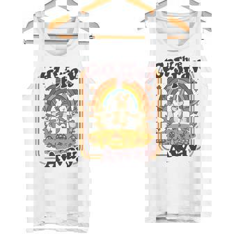 Gay The Pray Away Cute Queer Rabbits Rainbow Retro Tank Top | Mazezy