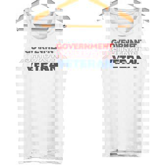 Government Shutdown Veteran Political Humor Bold Pride Tank Top | Mazezy