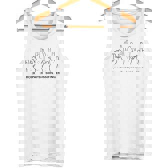 Hand Game Rock Paper Scissors Middle Finger Tank Top | Mazezy