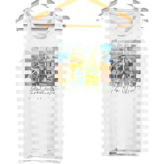 Hobart Australia Traveling Trip Brushstroke Souvenir Vacay Tank Top | Mazezy