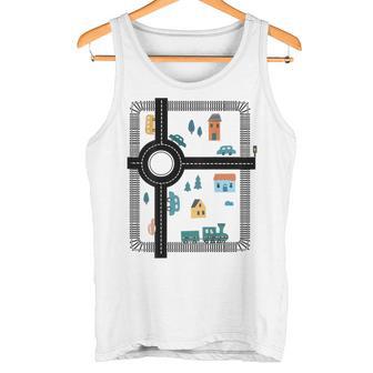 Hombre Papá Masaje Papá E Hijo Padre Día Coche Masaje Con Caminos Camiseta sin mangas - Regaloses