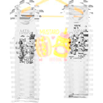 Hot Dog Mustard Food Pun Valentine Couples Bestie Friend Kid Premium Tank Top | Mazezy