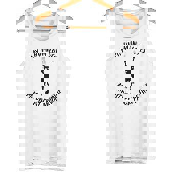 My Human Loves Matchstick Modeling Cat Parent Hobby Lover Tank Top | Mazezy