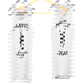 My Human Loves Rappelling Cat Parent Hobby Lover Tank Top Tank Top | Mazezy